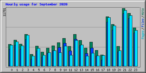 Hourly usage for September 2020