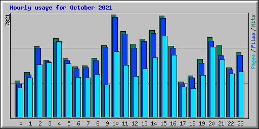 Hourly usage for October 2021