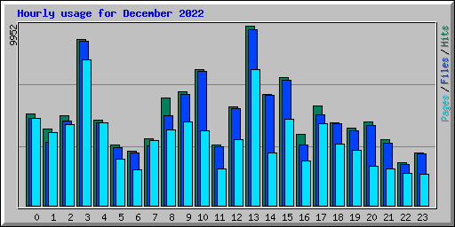 Hourly usage for December 2022