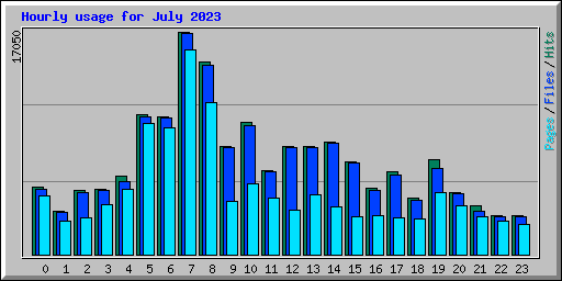 Hourly usage for July 2023