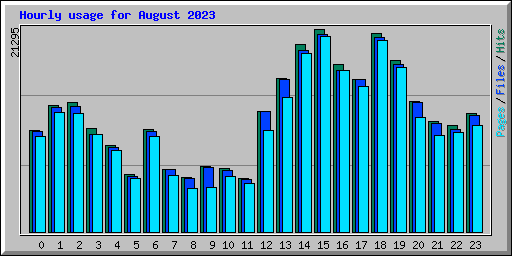 Hourly usage for August 2023